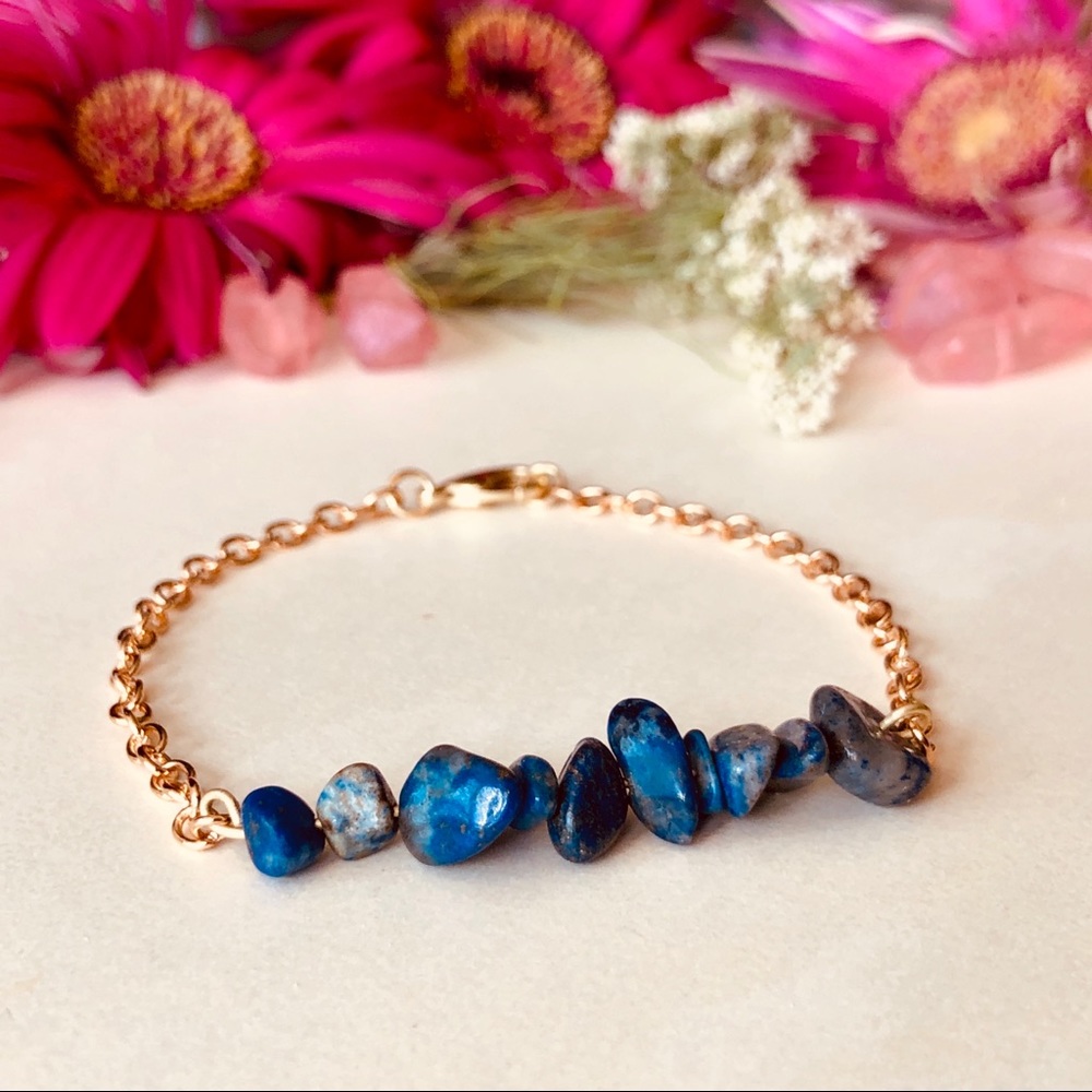 handcrafted lapis lazuli charm bracelet 💫